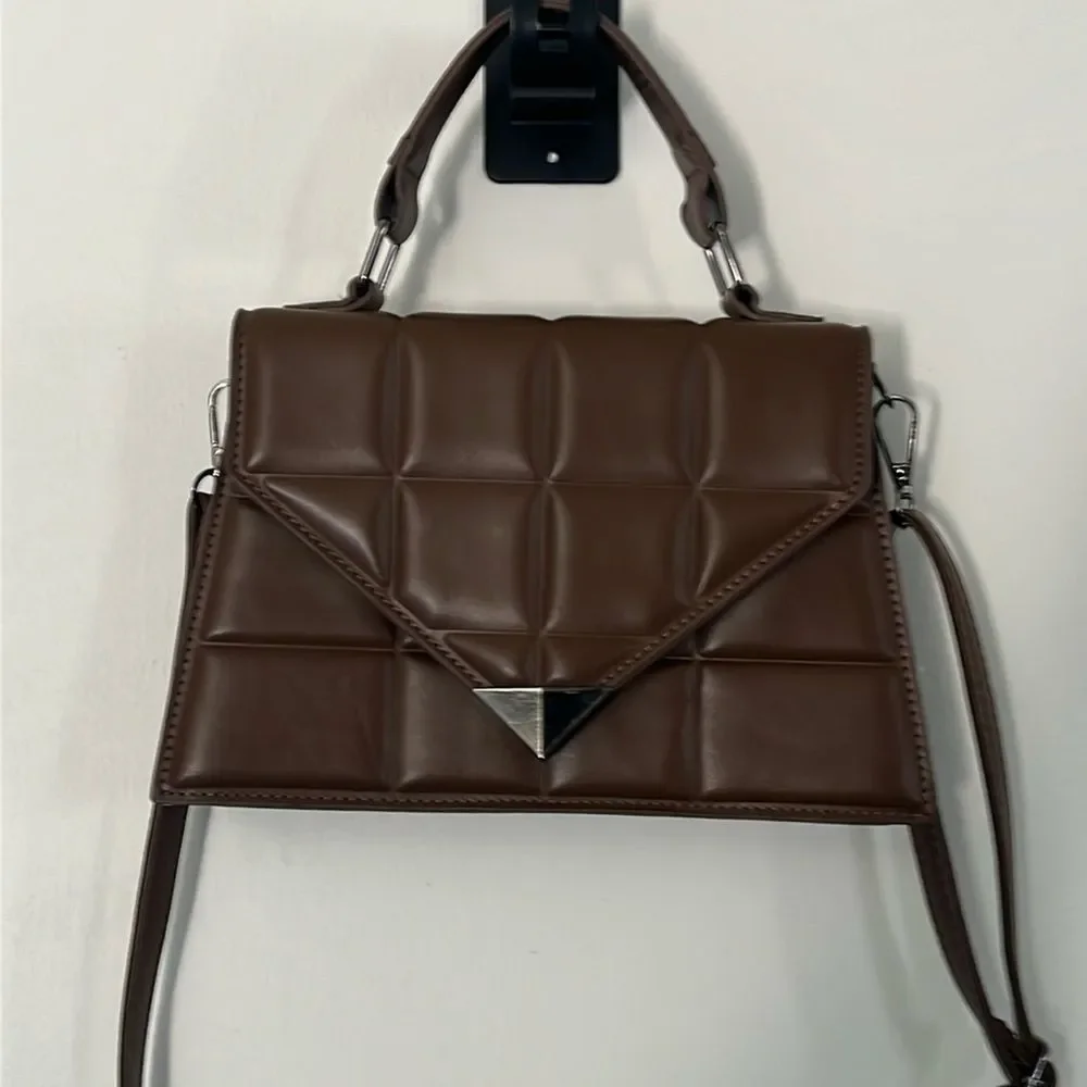 Fashion Rhombus brown quilted‎ crossbody shoulder bag